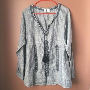 Artisian NY linen top